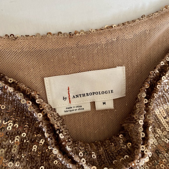 By Anthropologie Cowl-Neck Sequin Camisole Top Size Medium Excellent Condition - Picture 4 of 10